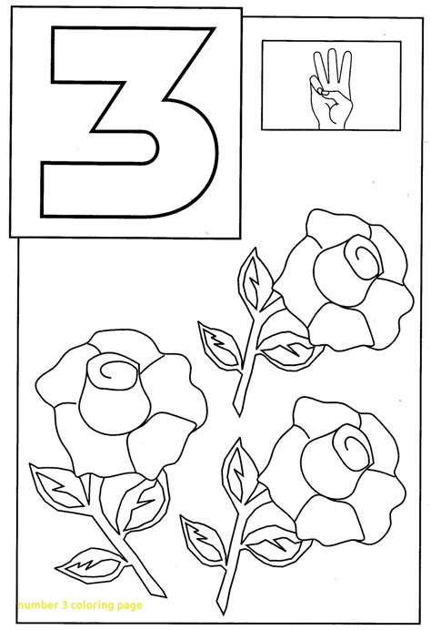 Number 3 Coloring Page At Free Printable Colorings