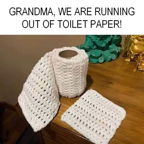 Corona Grandma Toilet Paper Knitting