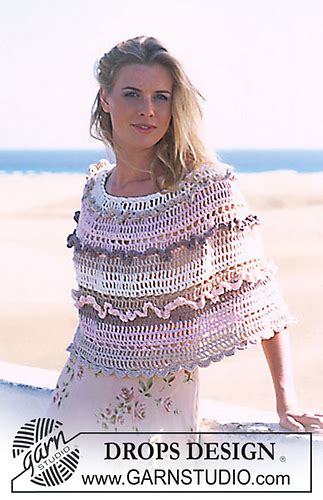 Ravelry 90 23 Crocheted Poncho Pattern By Drops Design