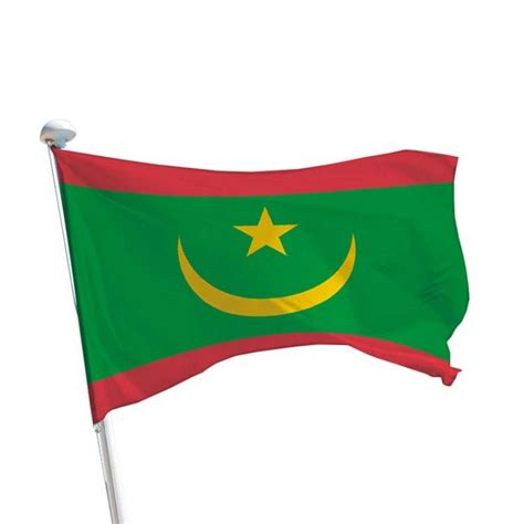Achat Drapeau De La Mauritanie à Monter Sur Un Mât Doublet