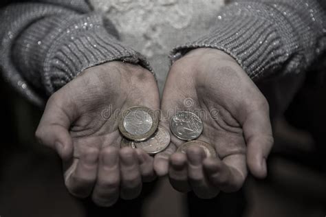 Money In The Hands Of The Poor Stock Photo Image Of Russia Girl