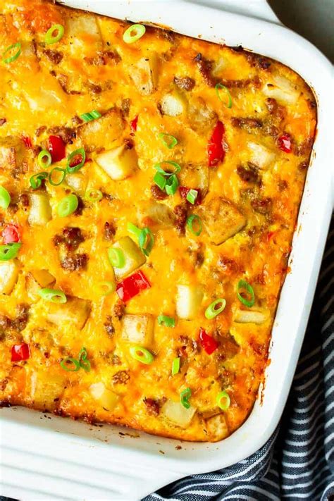 Easy Breakfast Casserole Recipe With Sausage And Potatoes