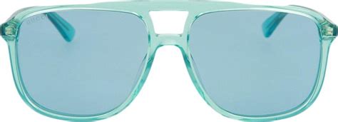 buy gucci aviator style acetate sunglasses blue gg0262s 30002354