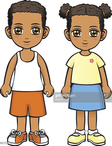 African Boy And Girl High Res Vector Graphic Getty Images
