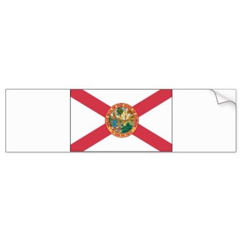 Florida State Flag Bumper Sticker Florida State Flag