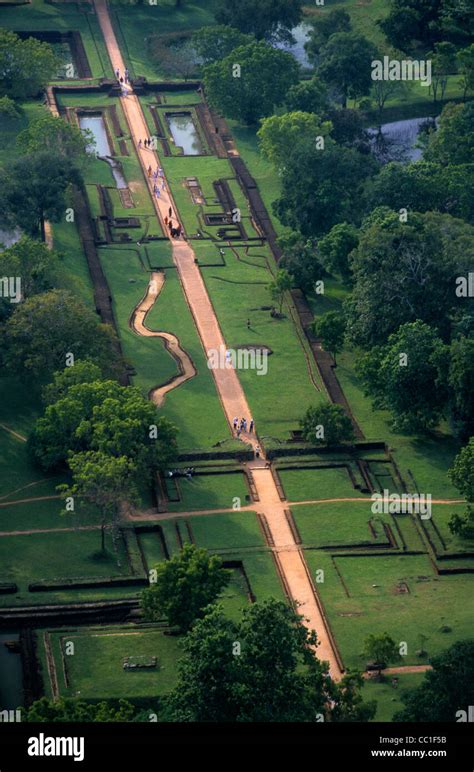 Overview Of Old Sigiriya Water Gardens Sri Lanka Stock Photo Alamy
