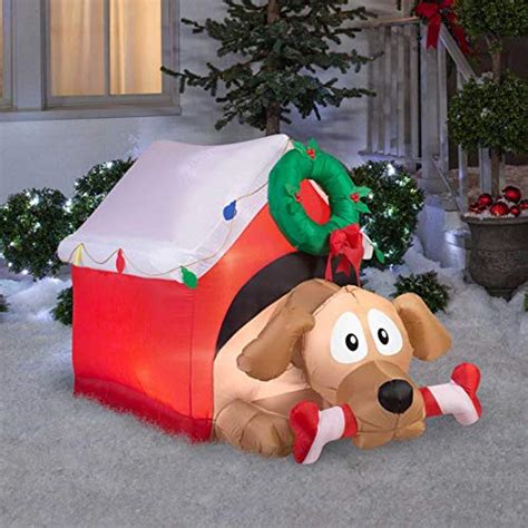Inflatable Christmas Dog House With Puppy Led Blower 5ft