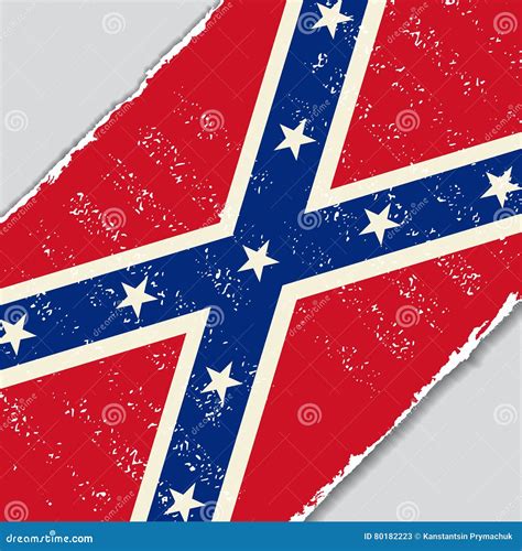 Confederate Grunge Flag Vector Illustration Stock Vector