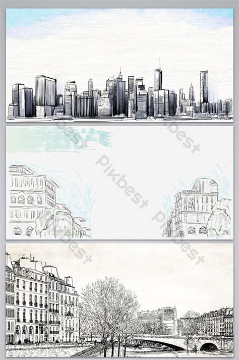 Sketsa Gambar Pemandangan Kota Sederhana