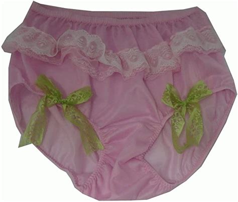 Hdbn1873 Pink Handmade Bow Nylon Panties Women Ladies Underwear Briefs