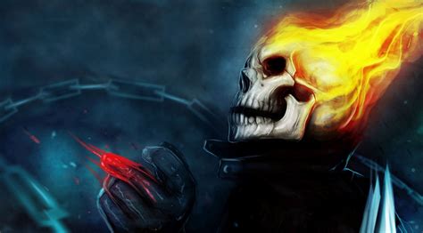 Wallpaper Illustration Fantasy Art Artwork Skull Ghost Rider