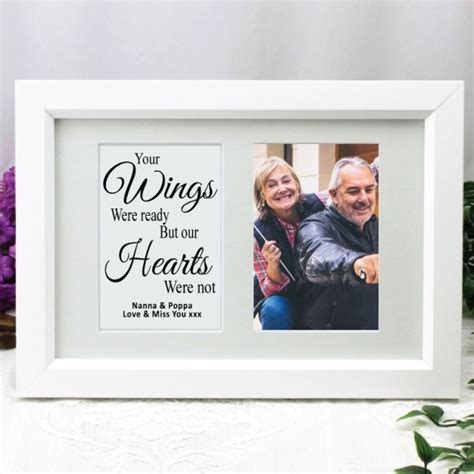 Memorial Frames Memorial Photo Frame Typography Print 4x6 White