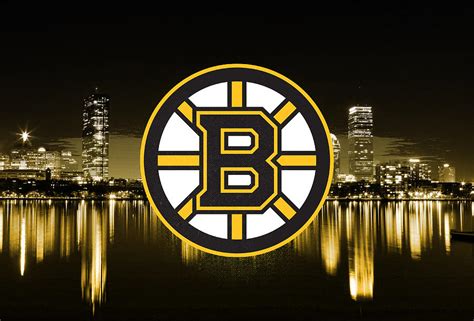 Boston Bruins Nhl City Skyline Digital Art By Sportshype Art