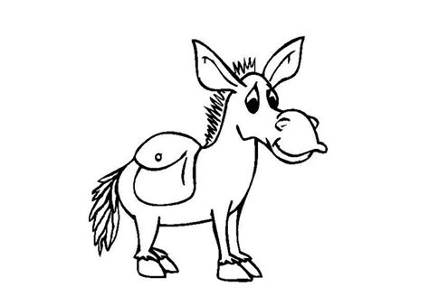 Imágenes para imprimir y pintar. Donkey Head Coloring Page Coloring Pages