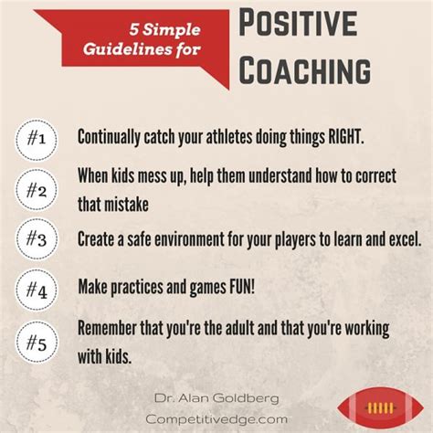 5 Simple Guidelines For Positive Coaching Competitive Advantage
