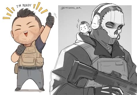 Ghost And Soap Call Of Duty And 1 More Drawn By Dreamingoor Danbooru