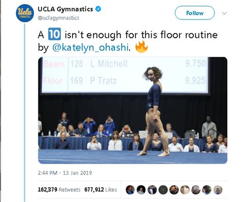 Video Of UCLA Gymnast Katelyn Ohashi S Perfect 10 Goes Viral The