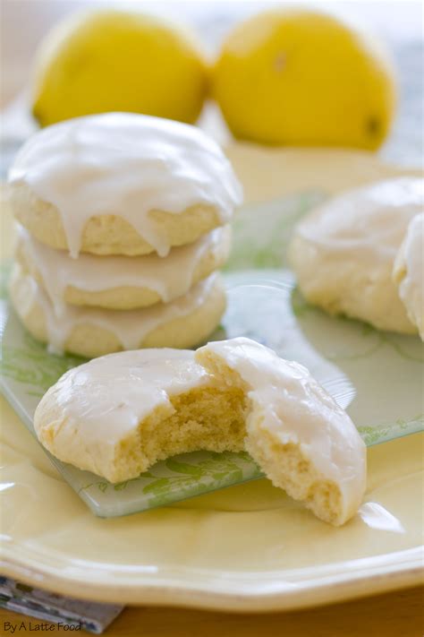 Lemon Glazed Soft Baked Sugar Cookies A Latte Food