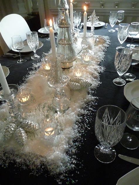 Because we want the originality to lie in the craft design itself, we're going to help you make these long table garlands in crystal beads that you can drape in. Black and White for Christmas | Christmas dining table ...