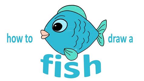 How To Draw A Cartoon Fish Youtube