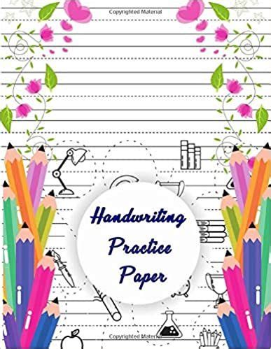 Dotted straight lines for writing practice : Handwriting Practice Paper for Abc kids: 120 Blank Writing ...