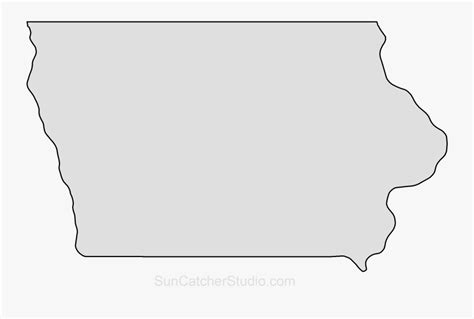 Clip Art Iowa State Map Outline Free Transparent Clipart