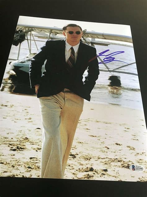 Leonardo Dicaprio Signed Autograph 11x14 Photo The Aviator Beckett Bas Coa Ny D