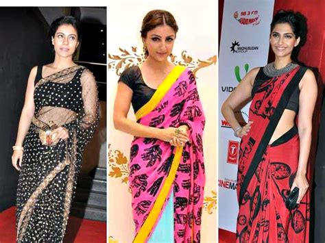 Red Carpet Look Celeb Sari Styles