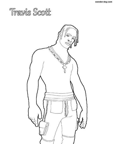 Coloriage Travis Scott. Téléchargez ou imprimez gratuitement