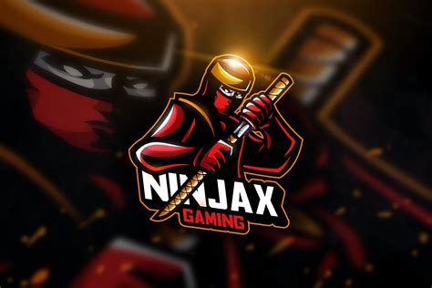 Ninjax Gaming Mascot Logo Creative Logo Templates