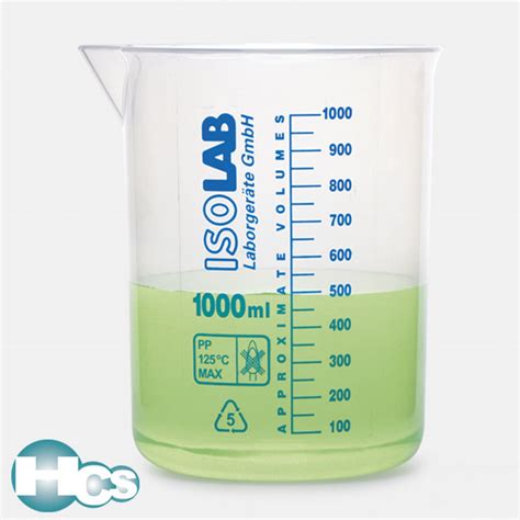 Beakers Low Form Pp With Blue Printed Scale Isolab Hcs Scientific