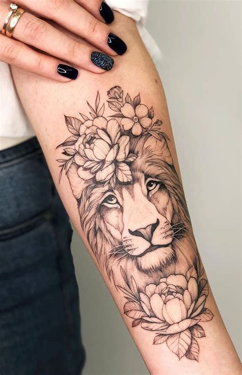 Lion Flower Tattoo Meaning Beautiful Insanity