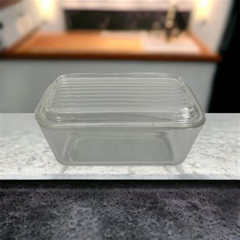 Pyrex Other Pyrex Vintage Clear Glass Refrigerator Dish Lidded 35ml 502b Replacement Poshmark