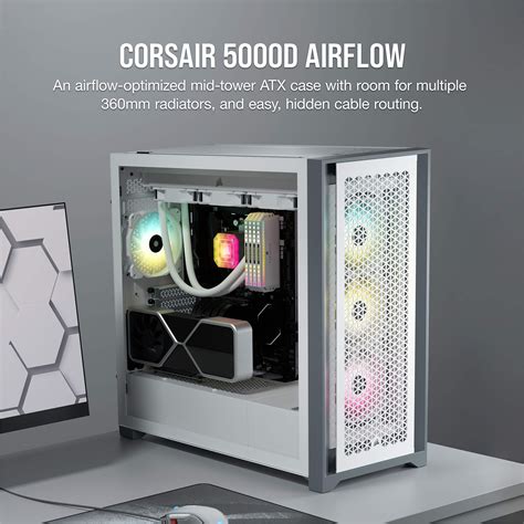 Corsair 5000d Airflow Tempered Glass Mid Tower Atx Pc Case White Buy
