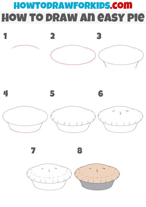 How To Draw An Easy Pie Easy Drawing Tutorial For Kids