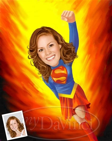 superwoman caricature from photo