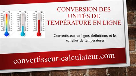 Conversion Des Unités De Température En Ligne Convertisseur