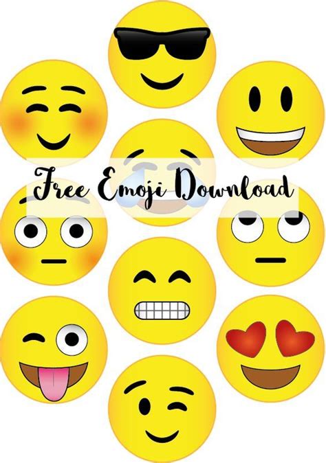 Free Emoji Download For Use In A Photobooth Cupcake Toppers And So