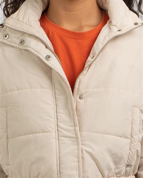 Ava And Ever Venus Puffer Jacket In Almond Fast Shipping And Easy