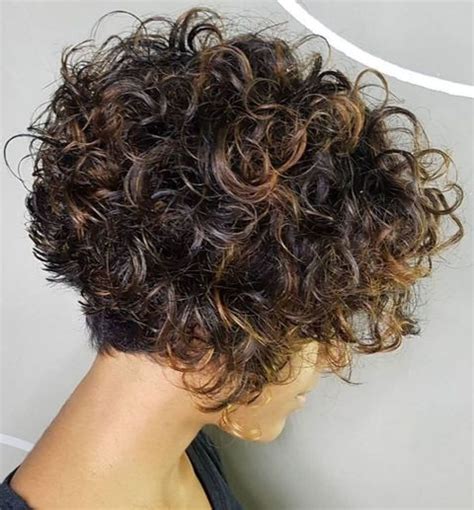 Balayage Curly Short Haircut For Women Short Curly Haircuts Curly