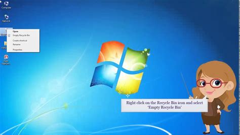 Windows 7 Empty Recycle Bin Youtube