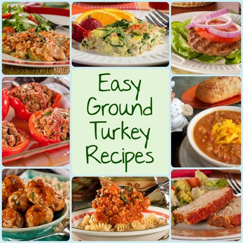 Ground turkey or even sausage would work nicely in this dish. 10 Easy Ground Turkey Recipes: Chili, Burgers, Meatloaf ...