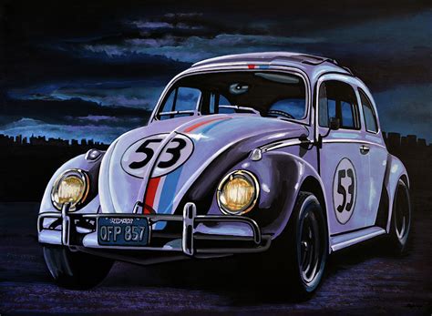 Asmr #tonka #restoration i loved herbie the love bug as a kid. Herbie The Love Bug Painting Painting by Paul Meijering