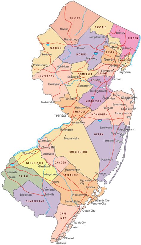 Map Of New Jersey