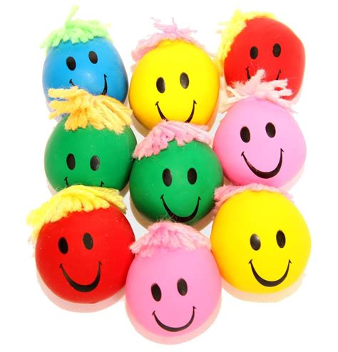 Dazzling Toys 12 Pack Stress Balls 1 Dozen 2 Inch Neon Smile Face