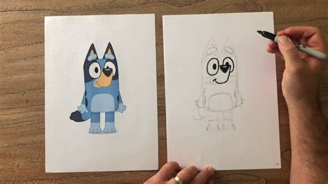 How To Draw Bluey Arts And Crafts With Bluey Easy Drawing For Kids Images