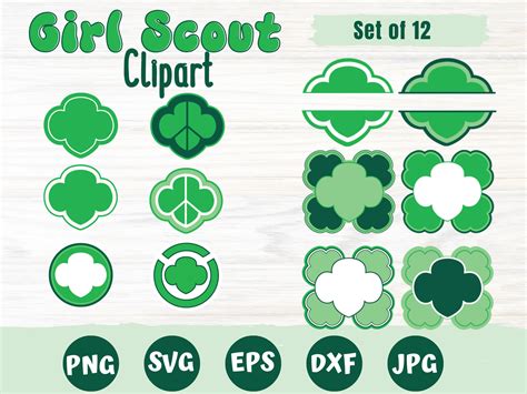 Girl Scout Logo SVG PNG Girl Scout Clipart Trefoil Girl Etsy