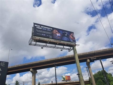 Meat Interrupts Your Sex Life PETA Billboards Warn Drivers