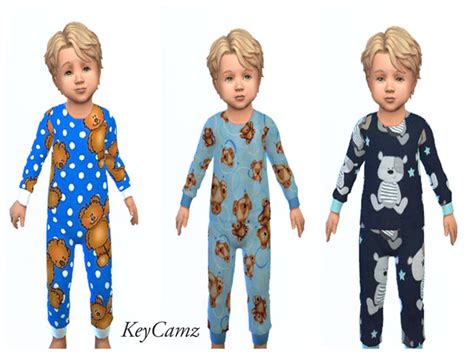 The Sims Resource Keycamz Toddler Boys Bear Pajamas