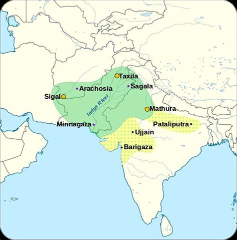Picture Information Map Of Indo Scythian Kingdom